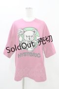 HYSTERIC GLAMOUR / BEAR HELLO AGAINオーバーサイズTシャツ  ピンク H-26-01-13-1041-PU-TO-KB-ZH