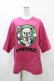 画像1: HYSTERIC GLAMOUR / BEAR HELLO AGAINオーバーサイズTシャツ  ピンク H-26-01-13-1041-PU-TO-KB-ZH (1)