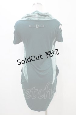 画像2: Ozz Croce / ハイネック変形カットソー  グリーン H-26-01-13-1046-OO-TO-KB-ZH