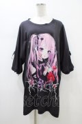 REFLEM / REFLEM×negi コラボTシャツ  ブラック×ピンク H-26-01-13-1049-PU-TO-KB-ZH
