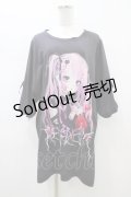 REFLEM / REFLEM×negi コラボTシャツ  ブラック×ピンク H-26-01-13-1049-PU-TO-KB-ZH