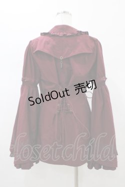 画像2: Ozz oneste / 和襟重ねブラウス  ボルドー H-26-01-13-1057-OO-BL-KB-ZH