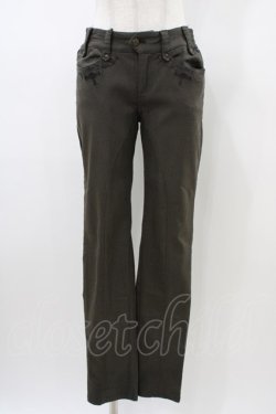 画像1: Ozz Croce / 刺繍ポケットパンツ  カーキ H-26-01-13-1008-OO-PA-KB-ZH