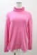 画像1: AVENCHUMU / Studs logo high neck tops  PINK(濃ピンク) H-26-01-13-1059-LO-TO-KB-ZH (1)