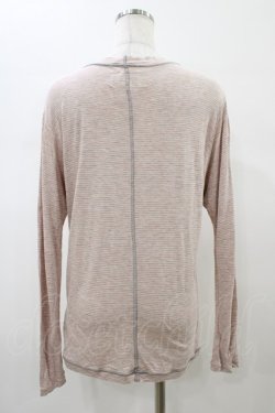 画像2: MILKBOY / ボーダーVネックカーディガン  ピンク H-26-01-13-1060-MB-TO-KB-ZH