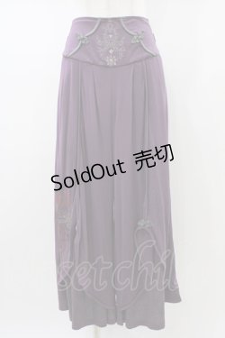画像1: Ozz oneste / 和チャイナワイドパンツ  パープル H-26-01-13-1010-OO-PA-KB-ZH