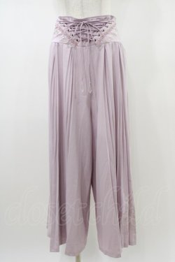 画像1: Rozen Kavalier / プリーツラインワイドパンツ  ラベンダー H-26-01-13-1011-OO-PA-KB-ZH