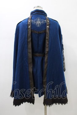 画像2: Ozz oneste / レイヤード風ケープコート  ブルー H-26-01-13-1015-OO-CO-KB-ZH