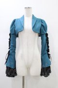 MARBLE / 編み上げボリュームフリルショートジャケット  青緑 H-26-01-13-1016-GO-JA-KB-ZH