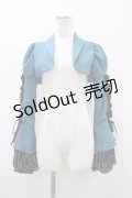 MARBLE / 編み上げボリュームフリルショートジャケット  青緑 H-26-01-13-1016-GO-JA-KB-ZH