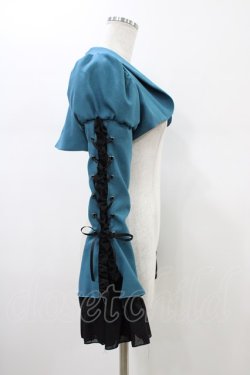画像3: MARBLE / 編み上げボリュームフリルショートジャケット  青緑 H-26-01-13-1016-GO-JA-KB-ZH