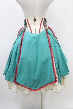 画像2: Ozz oneste / 猫遊びスカート  グリーン H-26-01-13-1017-OO-SK-KB-ZH