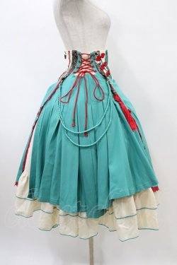 画像3: Ozz oneste / 猫遊びスカート  グリーン H-26-01-13-1017-OO-SK-KB-ZH