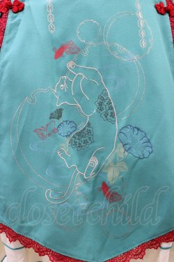 画像5: Ozz oneste / 猫遊びスカート  グリーン H-26-01-13-1017-OO-SK-KB-ZH