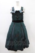 Ozz oneste / 朱雀刺繍 和チャイナジャンパースカート  グリーン H-26-01-13-1018-OO-OP-KB-ZH