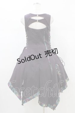 画像2: Ozz oneste / ジャガード切替ベストワンピース  パープル H-26-01-13-1019-OO-OP-KB-ZH