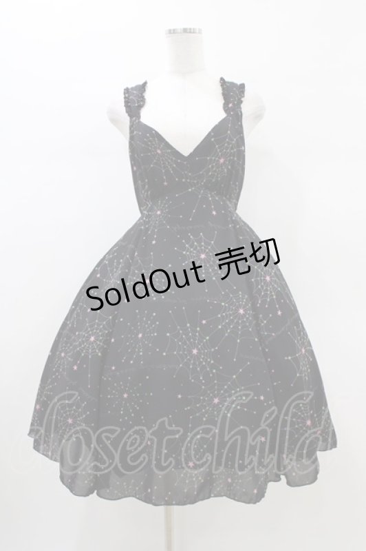 画像1: HYSTERIC GLAMOUR / スパイダーキャミワンピース  ブラック H-26-01-13-1020-PU-SK-KB-ZH (1)