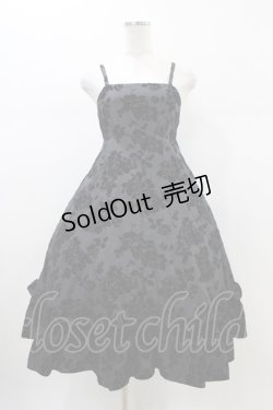 画像1: MIHO MATSUDA / ローズフロッキーワンピース  ブラック H-26-01-13-1021-GO-OP-KB-ZH