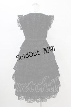 画像2: MIHO MATSUDA / ベルベットオパールティアードワンピース  ブラック H-26-01-13-1022-GO-OP-KB-ZH