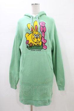画像1: HYSTERIC GLAMOUR / CHILL RABBITワンピース  グリーン H-26-01-13-1027-PU-OP-KB-ZH