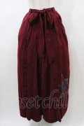 Ozz oneste / 刺繍袴スカート  エンジ H-26-01-13-1028-OO-SK-KB-ZH