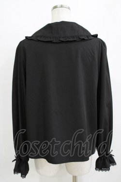 画像3: m petit by misako / AM マルエリフリルブラウス M ブラック H-26-01-13-049-LO-BL-NS-ZH