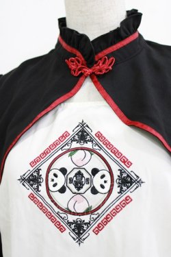 画像4: Amavel / パンダと寿桃の中華菓子ブラウス Free ブラック H-26-01-13-050-CA-BL-NS-ZH