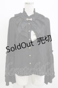 Amavel / アンティークバックルフレアスリーブブラウス Free ブラック H-26-01-13-051-CA-BL-NS-ZH