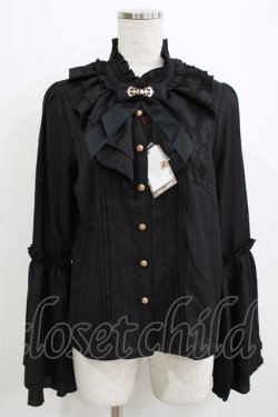 画像1: Amavel / アンティークバックルフレアスリーブブラウス Free ブラック H-26-01-13-051-CA-BL-NS-ZH
