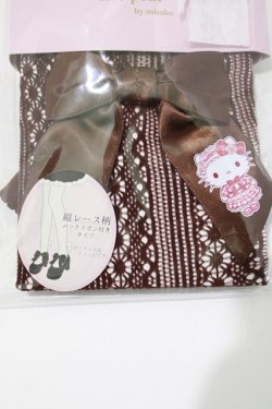 画像2: m petit by misako / AMキティリボンタイツ M~L ブラウン H-26-01-13-067-LO-ZA-NS-ZH