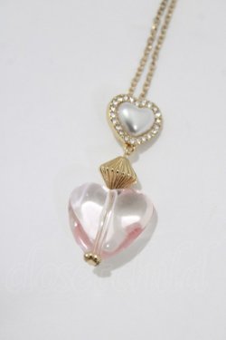 画像1: m petit by misako / AMハートネックレス  ピンク H-26-01-13-068-LO-AC-NS-ZH