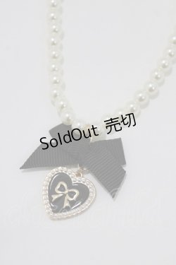 画像1: m petit by misako / AM*NIリボンネックレス  ブラック H-26-01-13-072-LO-AC-NS-ZH