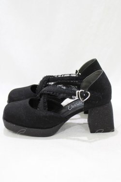 画像2: Cherirulu Chocola / 太ヒールパンプス M ブラック H-26-01-13-075-GO-SH-NS-ZH