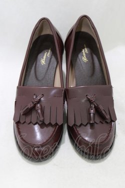 画像1: Kurumi Collaboration / ローファーパンプス L ボルドー H-26-01-13-076-GO-SH-NS-ZH