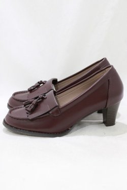 画像2: Kurumi Collaboration / ローファーパンプス L ボルドー H-26-01-13-076-GO-SH-NS-ZH