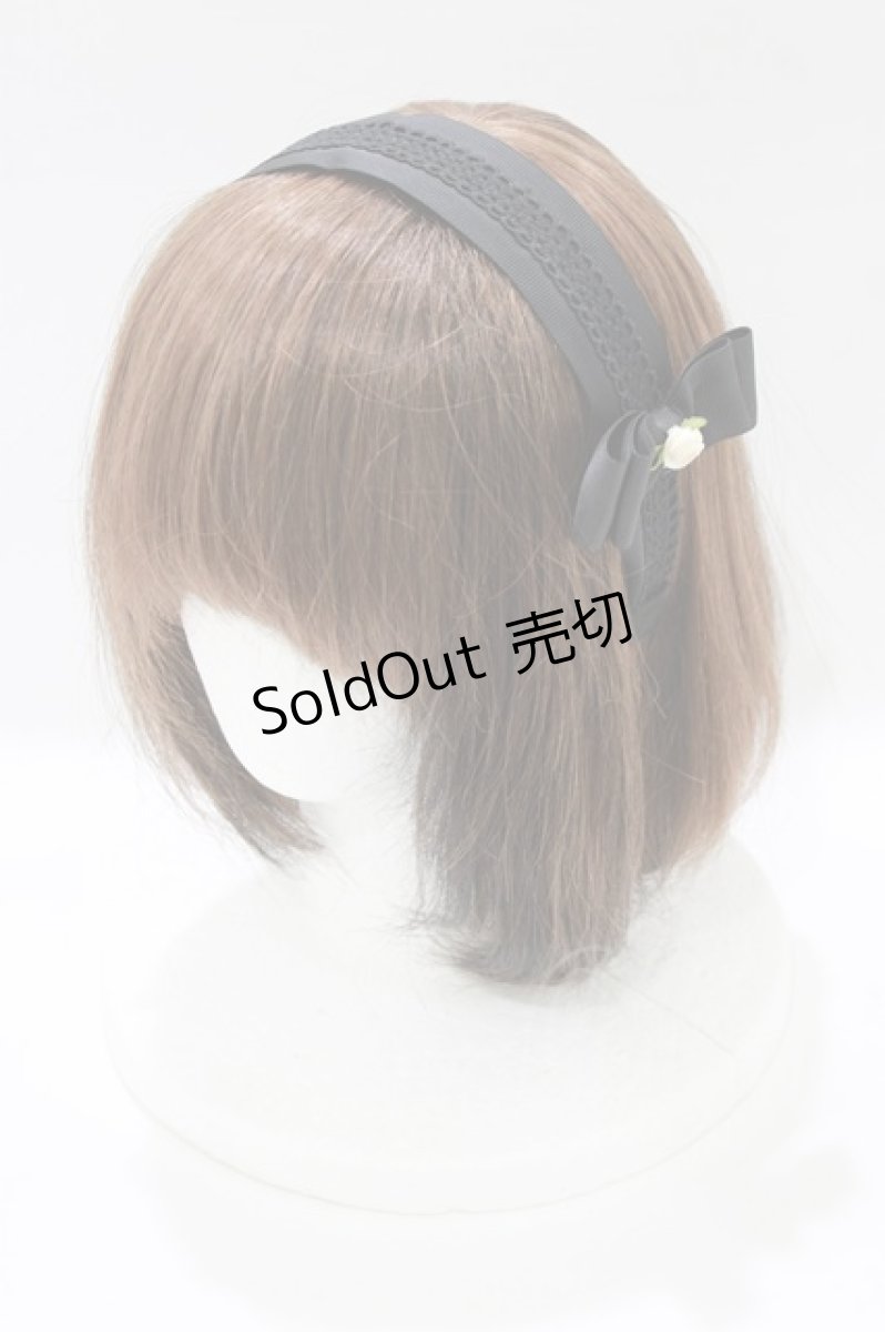 画像1: m petit by misako / NINA'sコラボ AM*NIフラワーカチューシャ  ブラック H-26-01-13-081-LO-AC-NS-ZH (1)