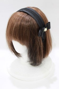 画像1: m petit by misako / NINA'sコラボ AM*NIフラワーカチューシャ  ブラック H-26-01-13-081-LO-AC-NS-ZH