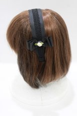 画像2: m petit by misako / NINA'sコラボ AM*NIフラワーカチューシャ  ブラック H-26-01-13-081-LO-AC-NS-ZH (2)