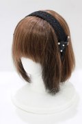 m petit by misako / リボンパールレースカチューシャ  ブラック H-26-01-13-082-LO-AC-NS-ZH