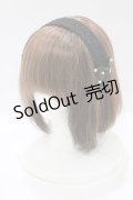m petit by misako / リボンパールレースカチューシャ  ブラック H-26-01-13-082-LO-AC-NS-ZH