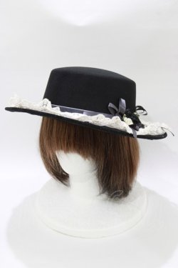 画像1: axes femme / 巻きバラレースカンカン帽  ネイビー H-26-01-13-087-AX-AC-NS-ZH