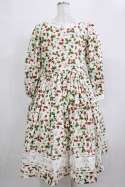 画像3: marcHenTica / ストロベリー・ミルフィーユワンピース Free オフ H-26-01-13-007-LO-OP-NS-ZH