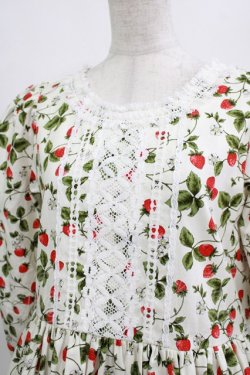 画像4: marcHenTica / ストロベリー・ミルフィーユワンピース Free オフ H-26-01-13-007-LO-OP-NS-ZH