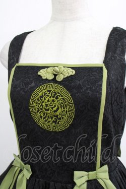 画像4: axes femme Kawaii / 牡丹刺繍チャイナジャンスカ M ブラック H-26-01-13-009-AX-OP-NS-ZH