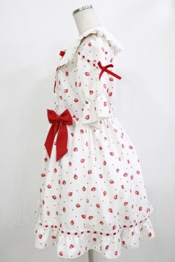 画像2: DearMyLove / 選べる無地orいちご柄ロリータワンピース M オフ H-26-01-13-012-EL-OP-NS-ZH
