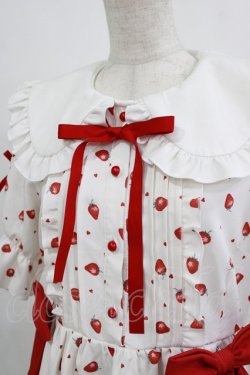画像4: DearMyLove / 選べる無地orいちご柄ロリータワンピース M オフ H-26-01-13-012-EL-OP-NS-ZH