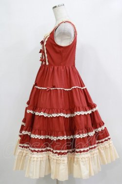 画像2: To Alice / アリスフリルジャンパースカート S レッド H-26-01-13-016-LO-OP-NS-ZH