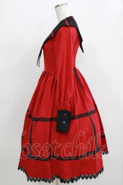 画像2: SOUFFLESONG（海外ロリータブランド） / 付け襟付きワンピース S レッド H-26-01-13-002-EL-OP-NS-ZH