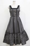 m petit by misako / TT*AOKストライプジャンパースカート M グレー H-26-01-13-020-LO-OP-NS-ZH