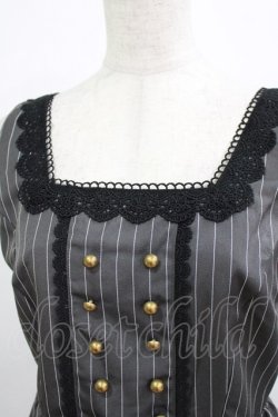 画像4: m petit by misako / TT*AOKストライプジャンパースカート M グレー H-26-01-13-020-LO-OP-NS-ZH